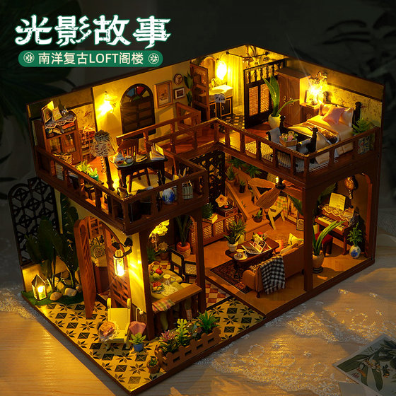 Ancient style diy cabin with oriental charm oriental miniature model