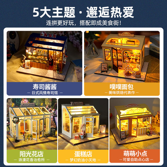 Diy sushi hut mini house girl gift