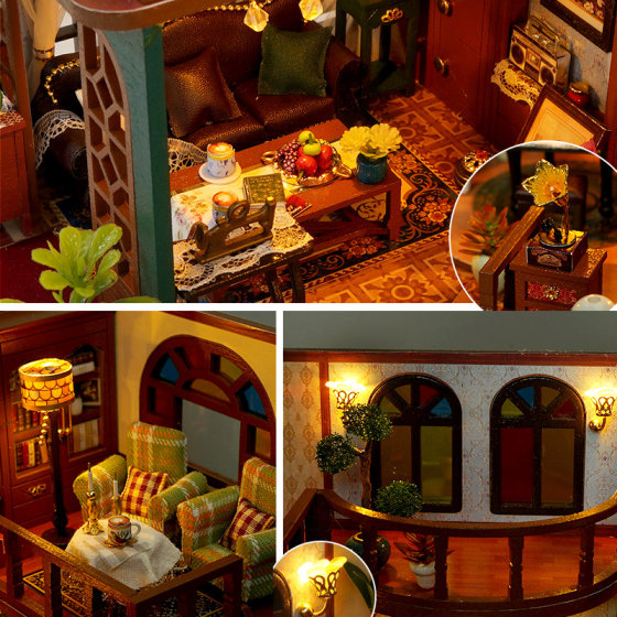Republic of China style diy cabin model birthday gift for girls