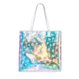 Модная прозрачная вместительная и большая сумка через плечо из ПВХ, ремешок для сумки на одно плечо, трендовая водонепроницаемая пляжная льняная сумка