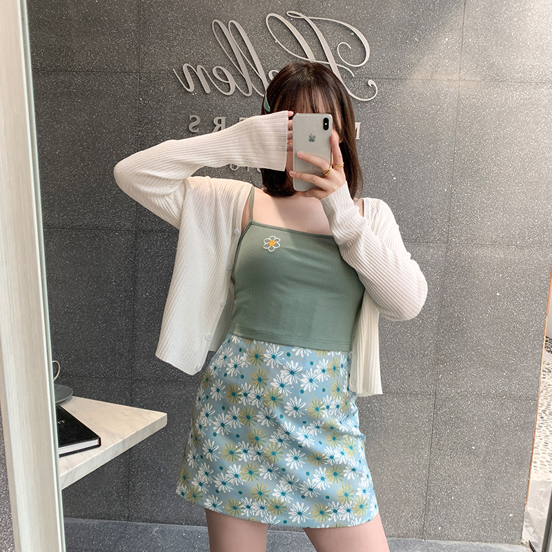 【125斤唐不灵bling】小雏菊半身裙 唐不灵Bling微胖定制大码女装