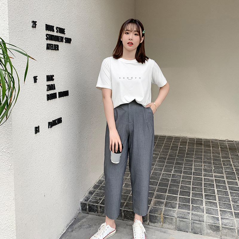 【125斤唐不灵bling】松紧腰夏萝卜裤 唐不灵Bling微胖定制大码女装