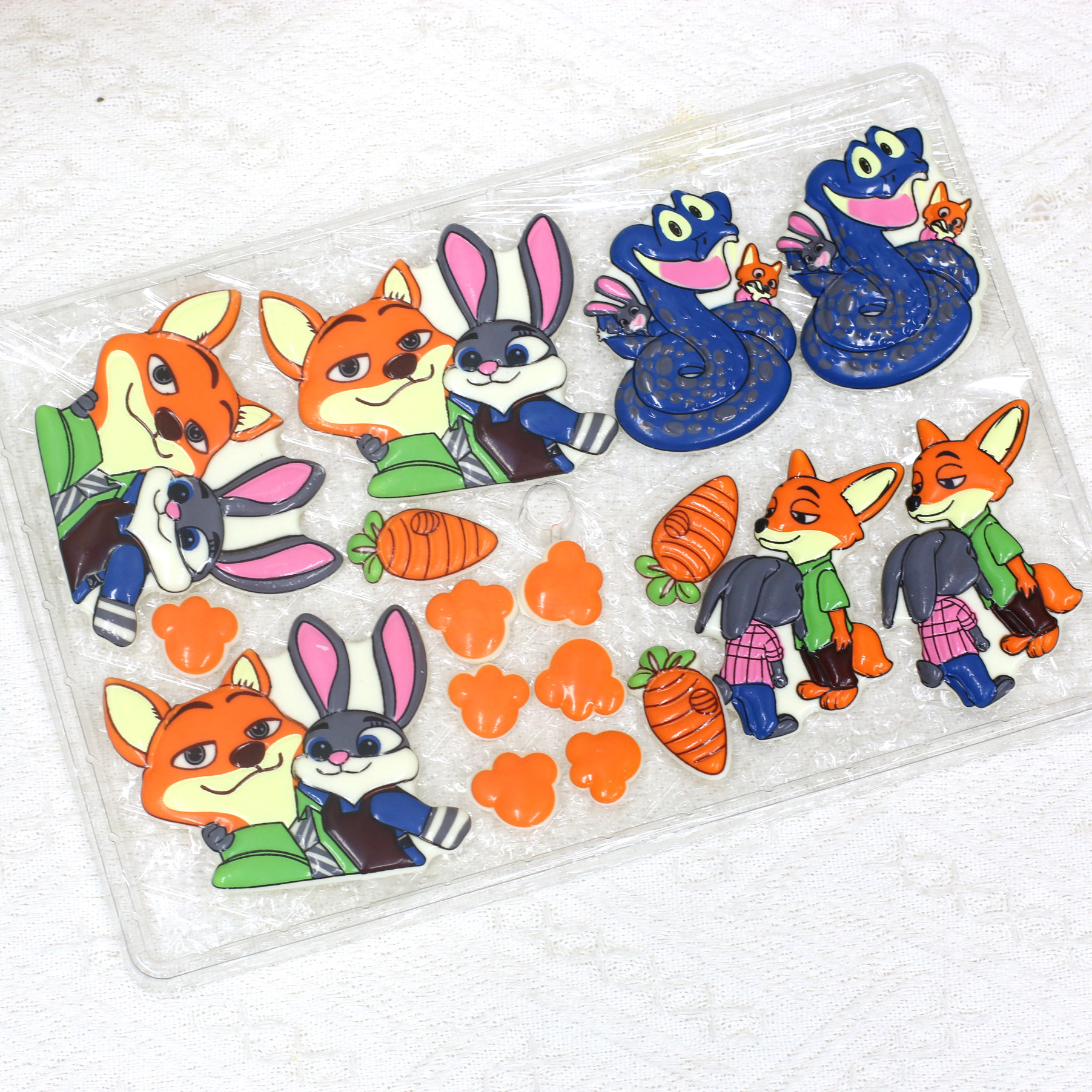 动物城巧克力成品插片蛋糕装饰朱迪尼克卡通兔子狐狸烘焙甜品摆件,淘宝优惠券,粉丝福利购,淘宝优惠卷