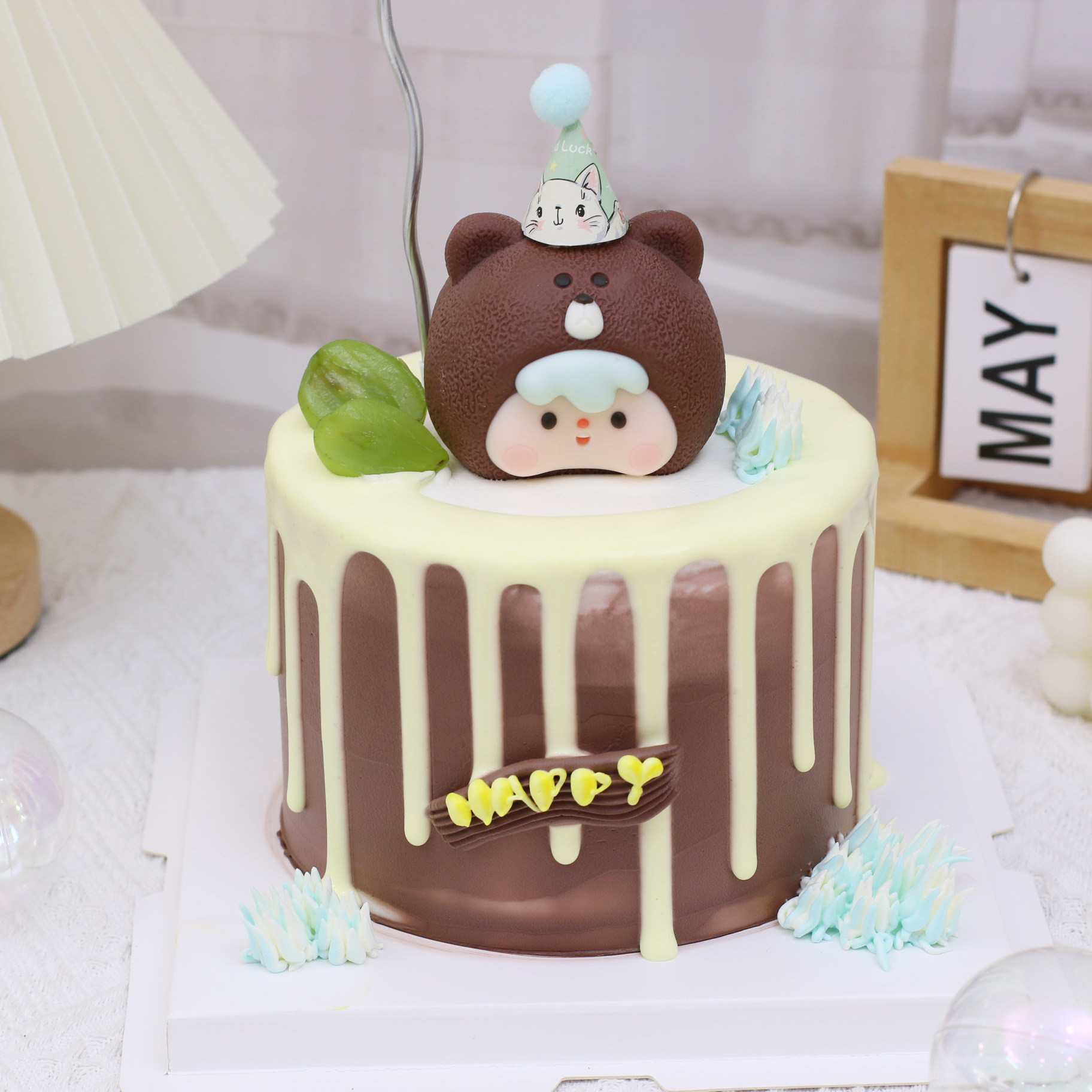 小熊蛋糕装饰巧克力嘟嘟脸网红露比loopy儿童生日甜品烘焙摆配件,淘宝优惠券,粉丝福利购,淘宝优惠卷