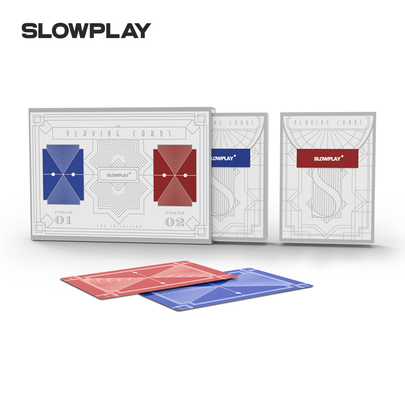 SLOWPLAY专业德州扑克塑料牌经典大字两幅套装pvc磨砂防水顺滑 - 图3