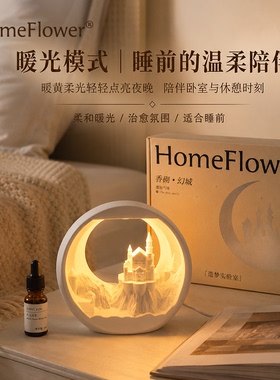 香薰扩香石小夜灯礼盒摆件