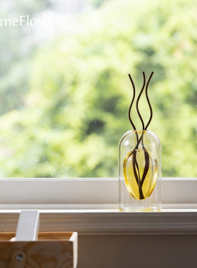 装饰摆件高级感香薰瓶玻璃花瓶简约扩香藤条桌面玄关摆设家居好物