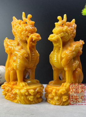 批发仿寿山石火麒麟貔貅摆件赤焰家居办公桌面工艺品风水摆件代发