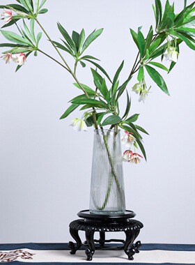 紫光檀圆形花架实木家居装饰摆件花瓶工艺品底座工厂批发送人礼品