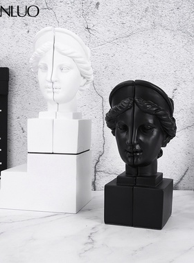 北欧创意轻奢人物书挡摆件家居客厅卧室办公室桌面书立装饰品