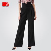 NY Nano Art Morden Dance Pants Woman High Waist Straight Drum Latin Dance Pants BALLROOM LONG PANTS WITH SLIM DANCING PANTS