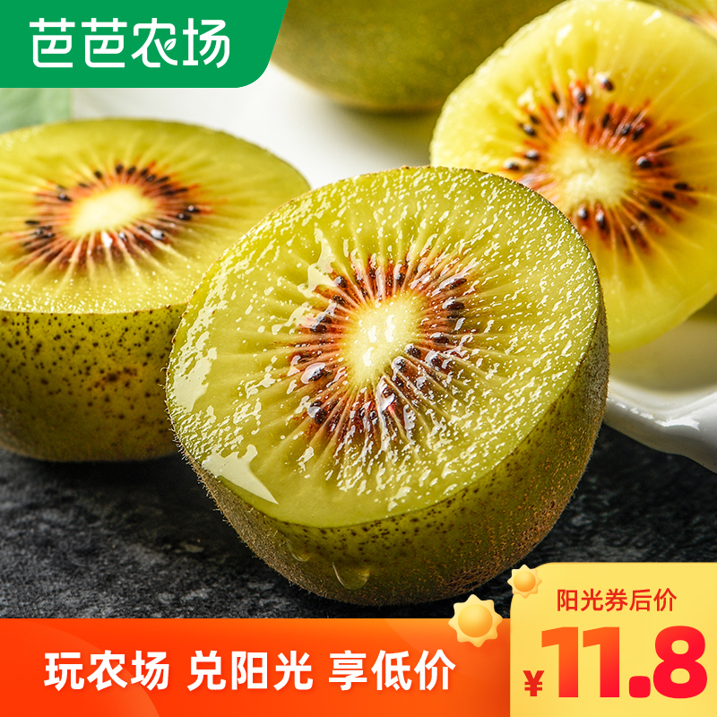 文大爷旗舰店四川红心猕猴桃奇异果新鲜水果孕妇应季狝猴桃泥猴桃整箱包邮0