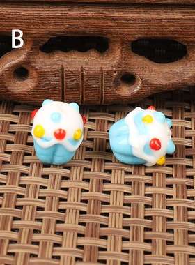 花朵琉璃桶珠DIY饰品配件 可爱花朵琉璃隔珠腰珠间隔珠