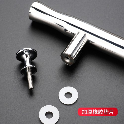 304不锈钢淋浴房拉手浴室门把手卫生间玻璃门移门把手孔距145圆弧 - 图2