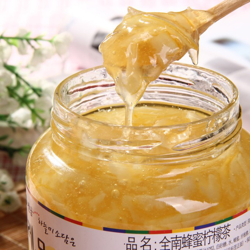 韩国进口全南柚子茶1kg+蜂蜜冲饮 郎茂食品蜂蜜果味茶