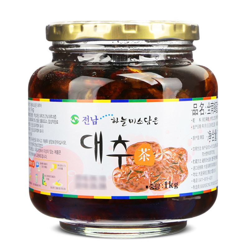 韩国原装进口全南1kg果味冲饮 郎茂食品蜂蜜果味茶