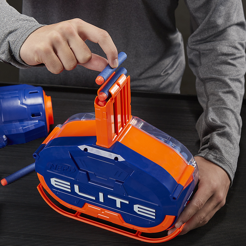 孩之宝NERF热火精英系列泰坦发射器加特林儿童对战电动玩具枪 - 图1