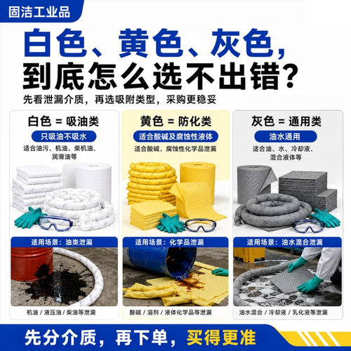 危化学品户外防污吸附棉套装密封移动加仑防泄漏推车应急处理桶 - 图1