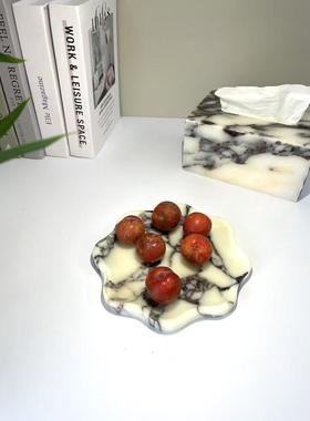 天然大理石托盘饰品方便豪华风格浴室水槽洗浴用品芳香疗法存储珠