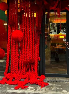 网红店铺挂件糖葫芦串球