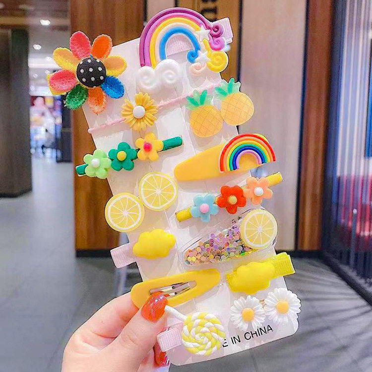 宝宝公主糖果色发饰14件套