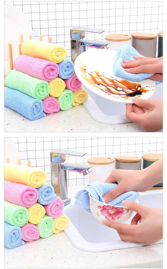 木纤维 多功能 加厚不沾油 油利除洗碗布 抹布