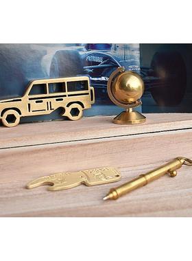 十指艺人纯铜地球仪 指尖陀螺旋把玩摆件 玩转地球实心133克 包邮