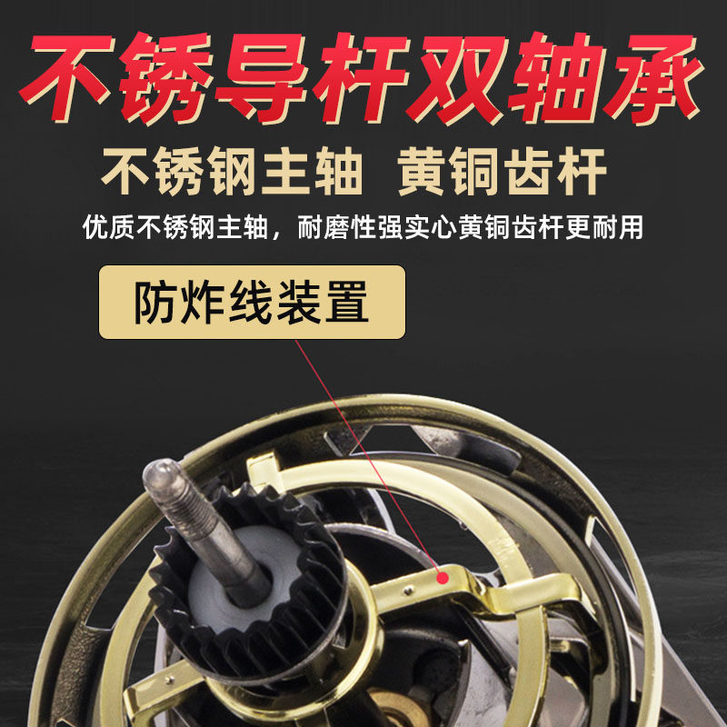 远投纺车10000型全金属主体鱼线轮 渔钓徒鱼线轮