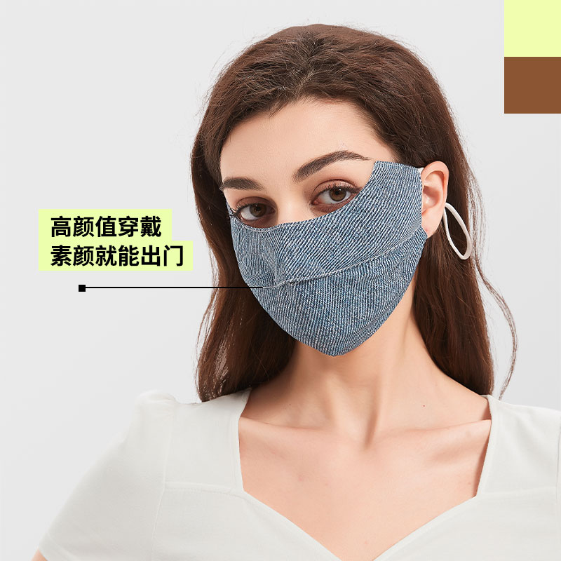 solosunny防晒口罩女防紫外线女高颜值遮阳全脸2025新款防晒面罩 - 图0