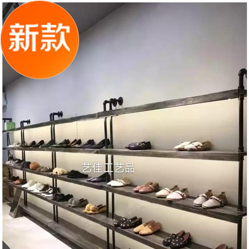 鞋架多层包包鞋店包包上墙复古包包展t示架创意实木包包-图0