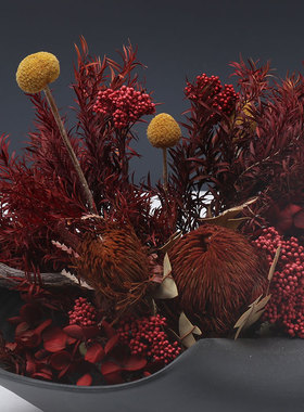 现代新中式创意仿真花花艺售楼处酒店客厅茶几玄关绿植装饰品摆件