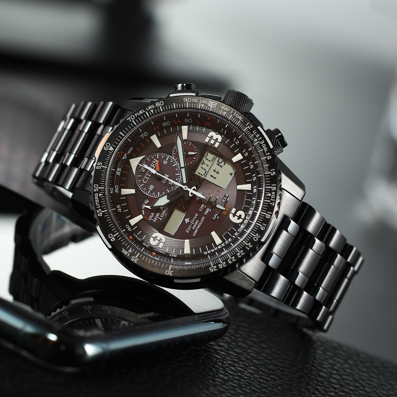 citizen日本黑天使光动能电波男士 时友海外日韩腕表