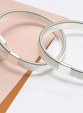 咔饰彤 新款弹簧男士臂环 金属弹性手镯手环酒保赌场袖固防滑袖箍