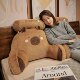 Cute Bear Plush Bedside Cushion Waist Support Pillow