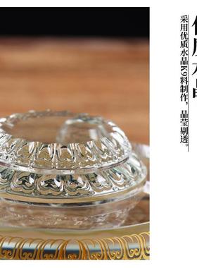 水晶防尘罩桌面琉璃小佛像玻璃罩佛龛透明展示盒佛像罩子大小号