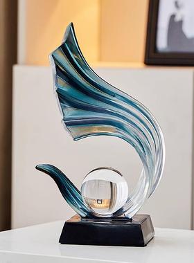 风生水起酒柜装饰品摆件轻奢高档客厅办公室高端大气上档次高级感