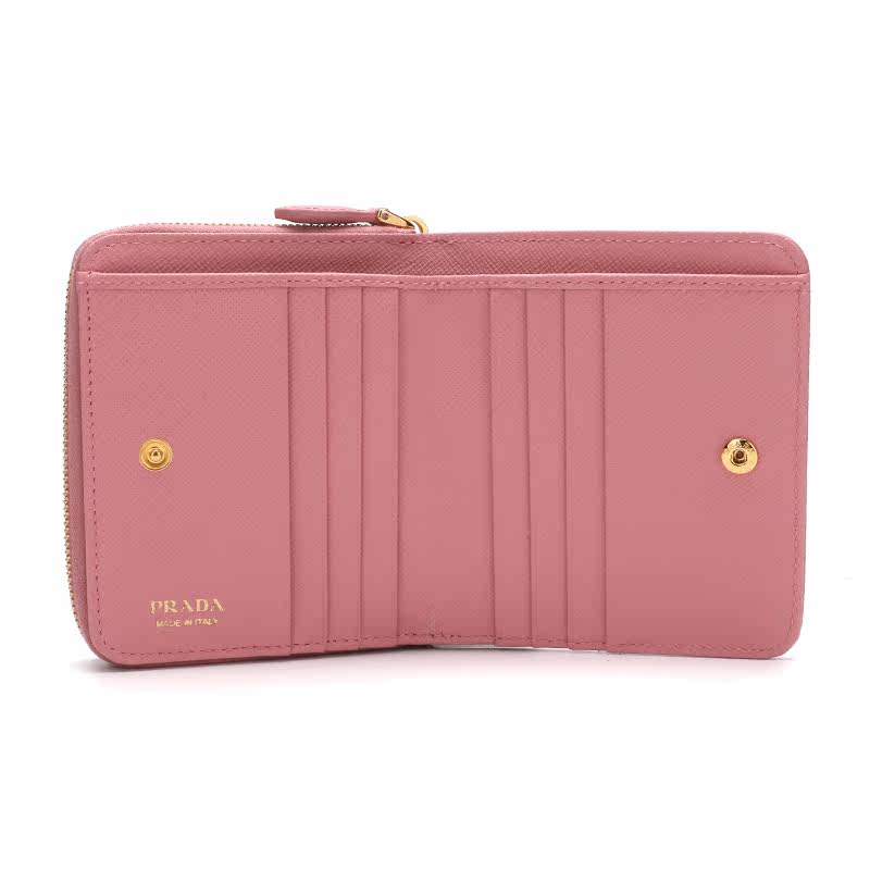 prada新款拉链短款真皮女士钱包 MUSE海外钱包