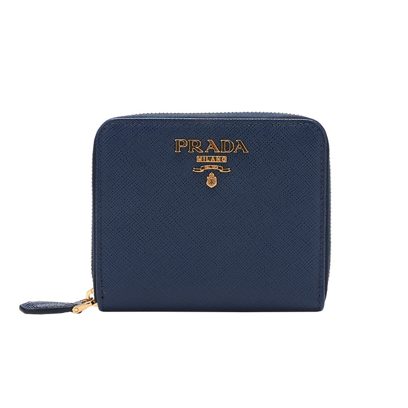 prada新款拉链短款真皮女士钱包 MUSE海外钱包