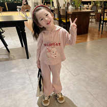 Girl Spring Clothing Suit 2024 new children Spring Yangqi Childrens baby girl Spring and autumn money Trendy Cougherwear