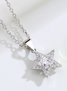 欧美流行五角星饰品小众设计感星星锁骨链轻奢小清新项链女