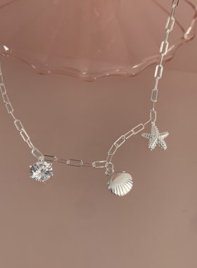 sweetbones纯银s925夏日海风沙滩感辣妹日常项链