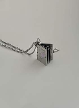 sweetbones复古蝴蝶爱心银色相册活页款可定制多款照片项链