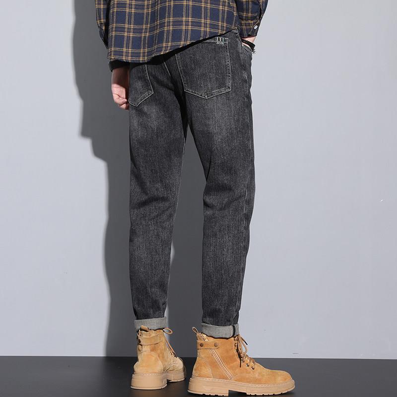 Men's jeans slim fit small feet spring and autumn 2026 new hot style Guangzhou Xintang Town stretch high-end pants autumn