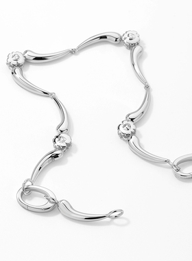 【圣诞礼物】KKLUE雏菊系列S925银水滴波浪笑脸可拆手链小众设计