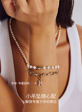 KKLUES925银手链锆石链条手饰
