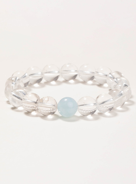 小立交10-11mm天然白水晶手串