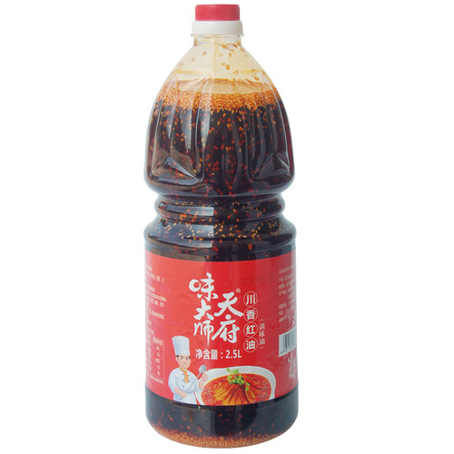 川香红油2.5L四川红油辣椒油麻辣香辣秘制商用调料凉拌菜油泼辣子 - 图3