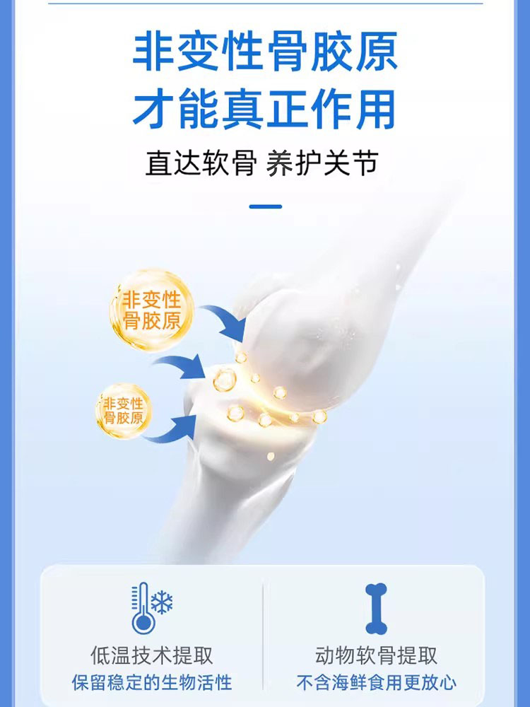 哈佛临床进口非变性II型骨胶原蛋白关节氨糖软骨素加强版epaplus