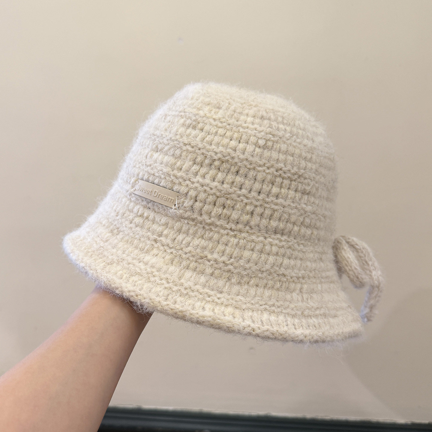 韩国秋冬绑带开叉针织渔夫帽女百搭防寒保暖显脸小毛线水桶盆帽潮,淘宝优惠券,粉丝福利购,淘宝优惠卷