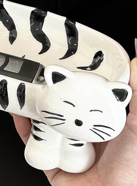 入户放钥匙遥控器收纳猫咪摆件